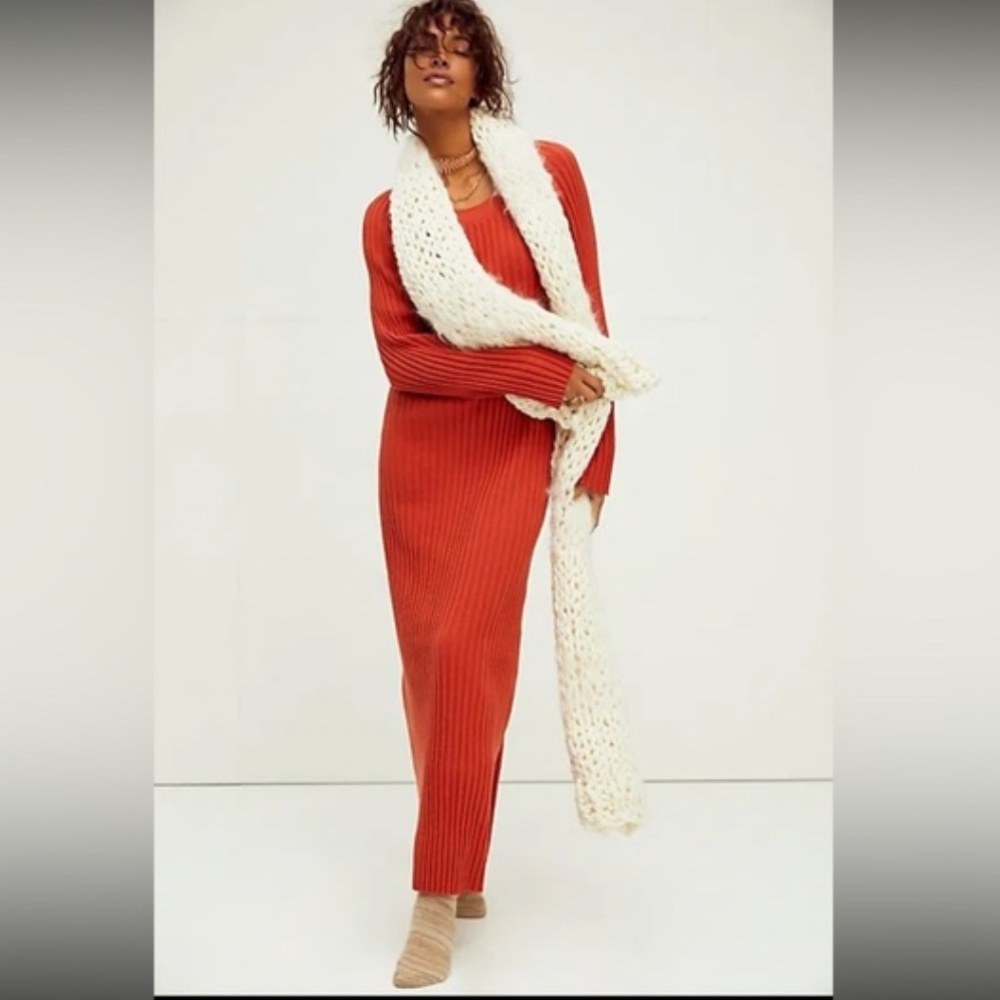 FREE PEOPLE BEACHS WALK ABOUT RIBBED MAXI DRESS